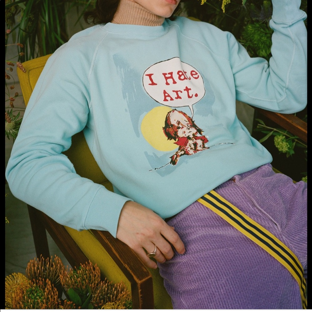 Marc Jacobs Magda Archer L “I hate art” sweatshirt NWT